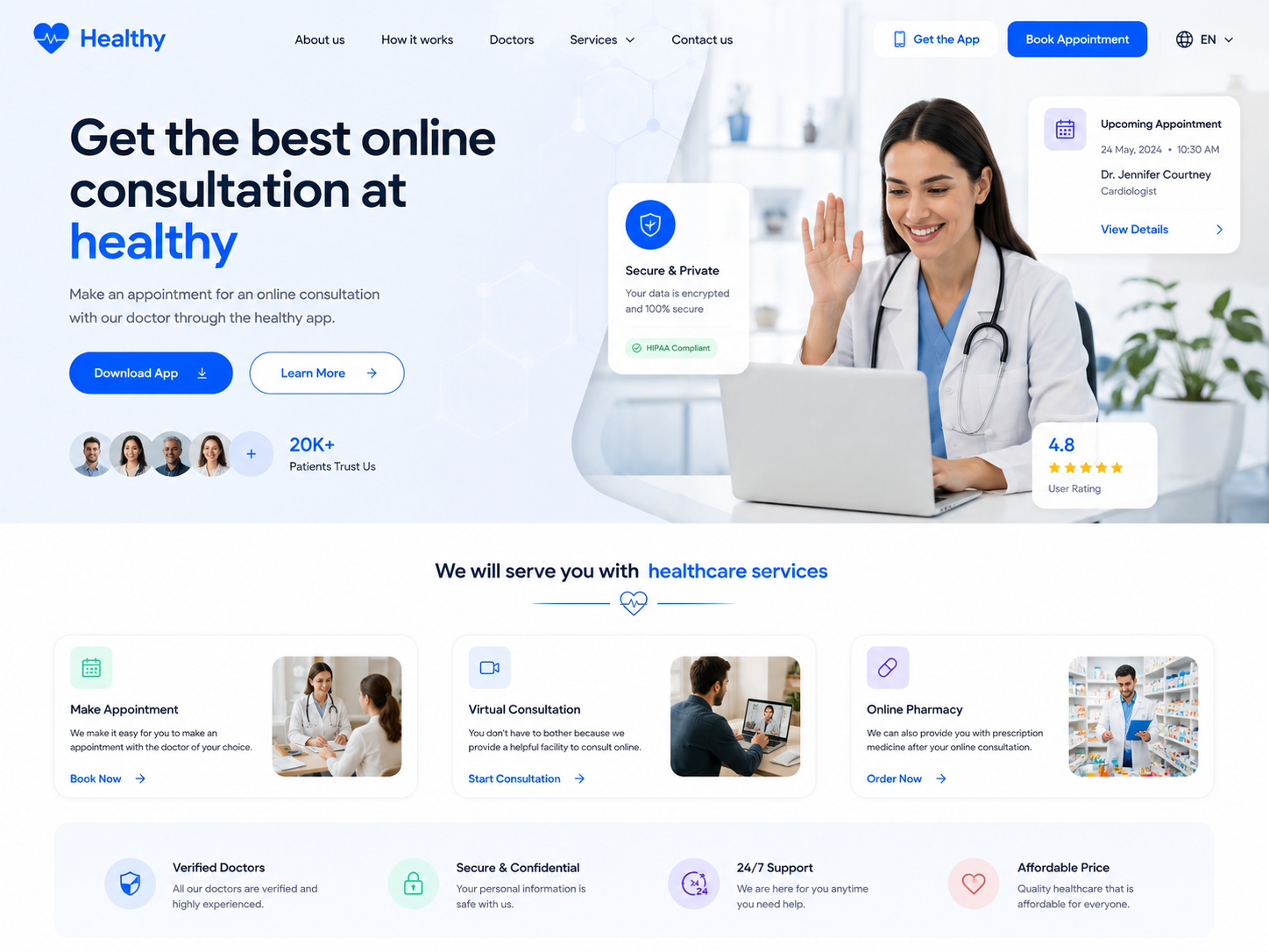Healthcare & HealthTech technology platform interface